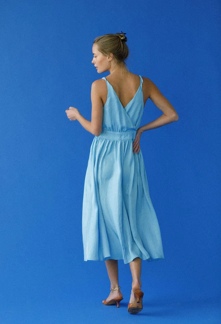 Hydra Dress Sky Blue Sustainable sold by Ciao Lucia product image thumbnail 5