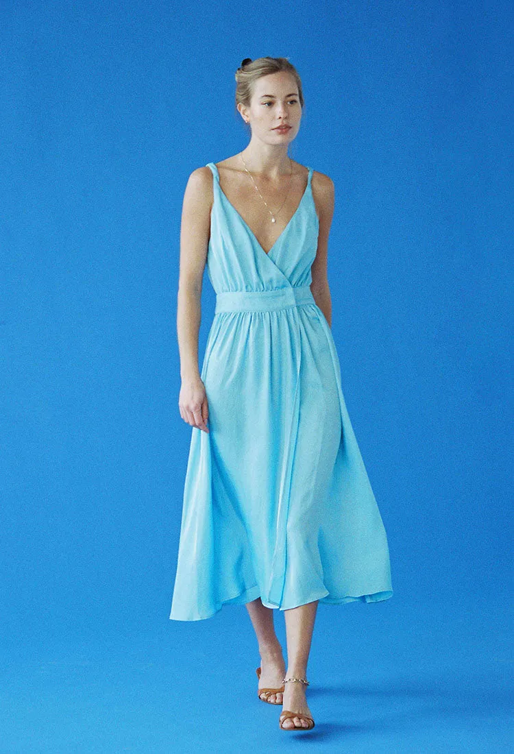 Hydra Dress Sky Blue Sustainable sold by Ciao Lucia product image thumbnail 3