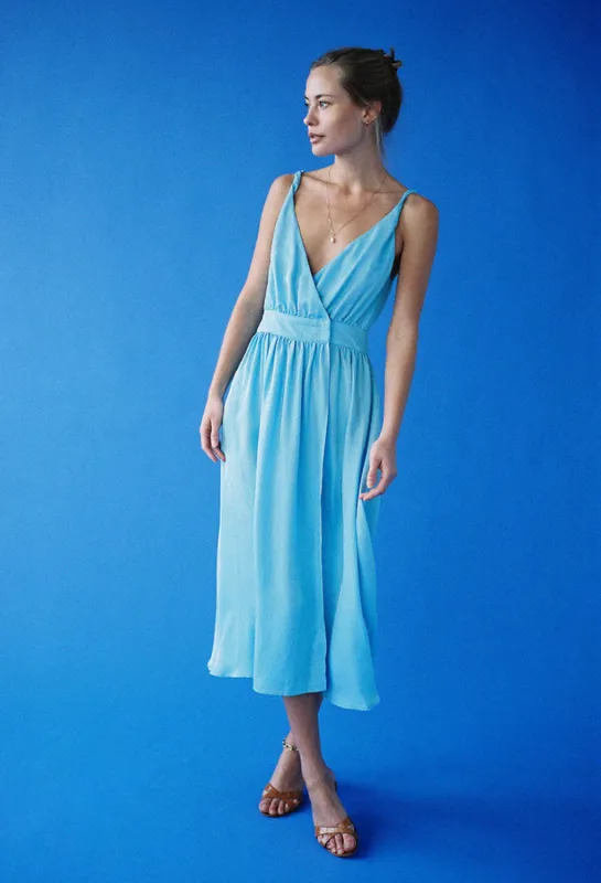 Hydra Dress Sky Blue Sustainable made by Ciao Lucia