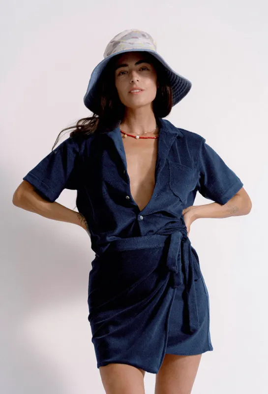 Ponza Skirt Terry Navy made by Ciao Lucia