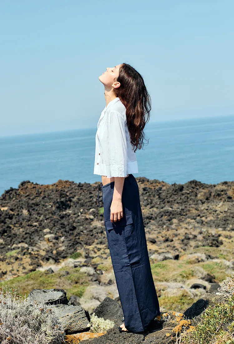Marceau Navy Cargo Pant sold by Ciao Lucia product image thumbnail 3