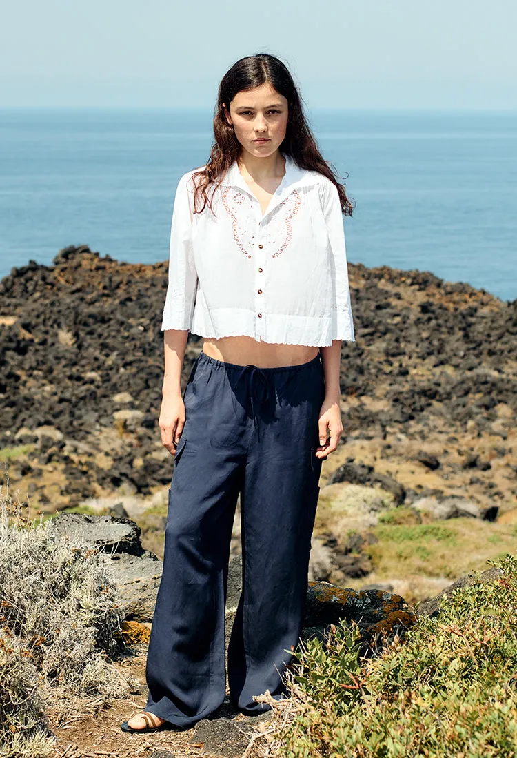 Marceau Navy Cargo Pant sold by Ciao Lucia product image thumbnail 2