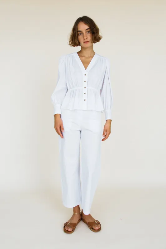 Talita Top White Cotton made by Ciao Lucia