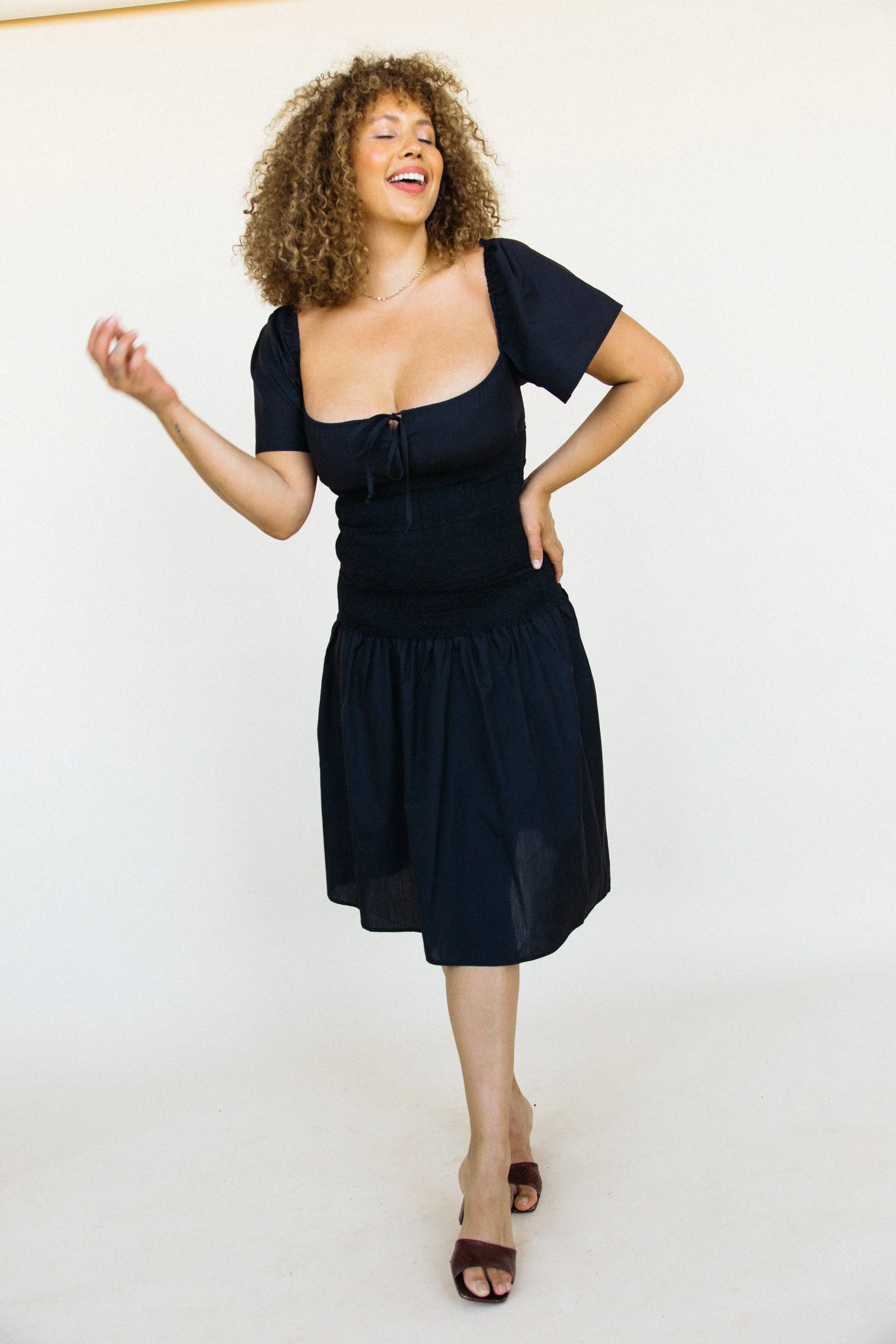 Chiara Dress Black Cotton sold by Ciao Lucia product image thumbnail 3