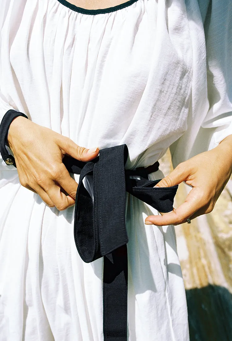 Lia Dress White/Navy sold by Ciao Lucia product image thumbnail 3