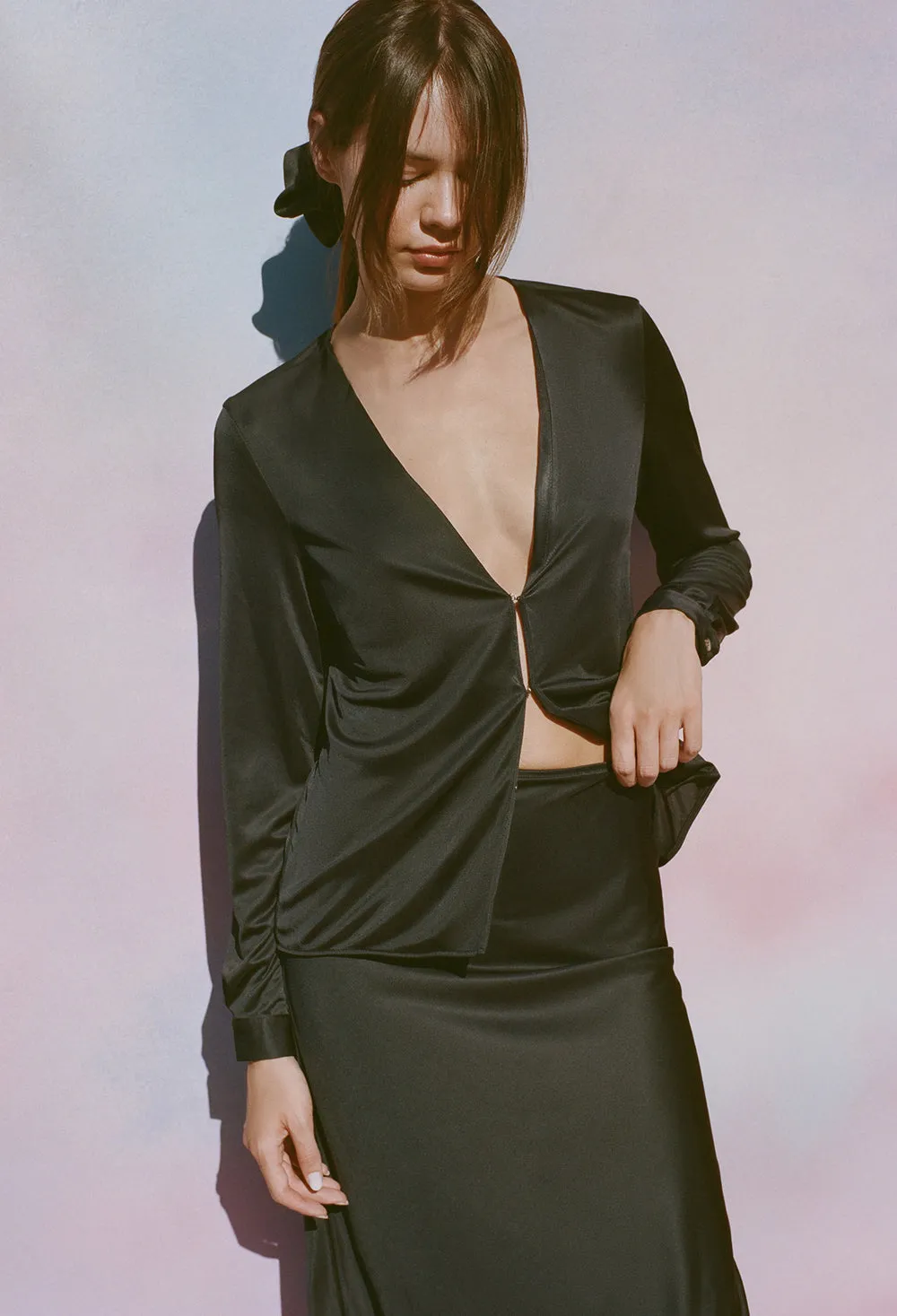 Ludavica Top Black Eco-Jersey sold by Ciao Lucia