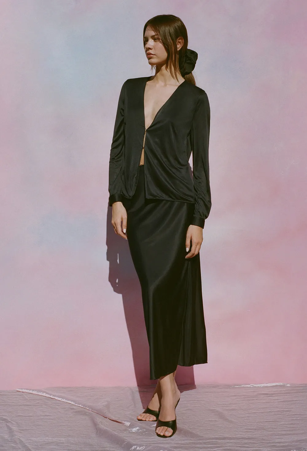 Ludavica Top Black Eco-Jersey sold by Ciao Lucia product image thumbnail 2