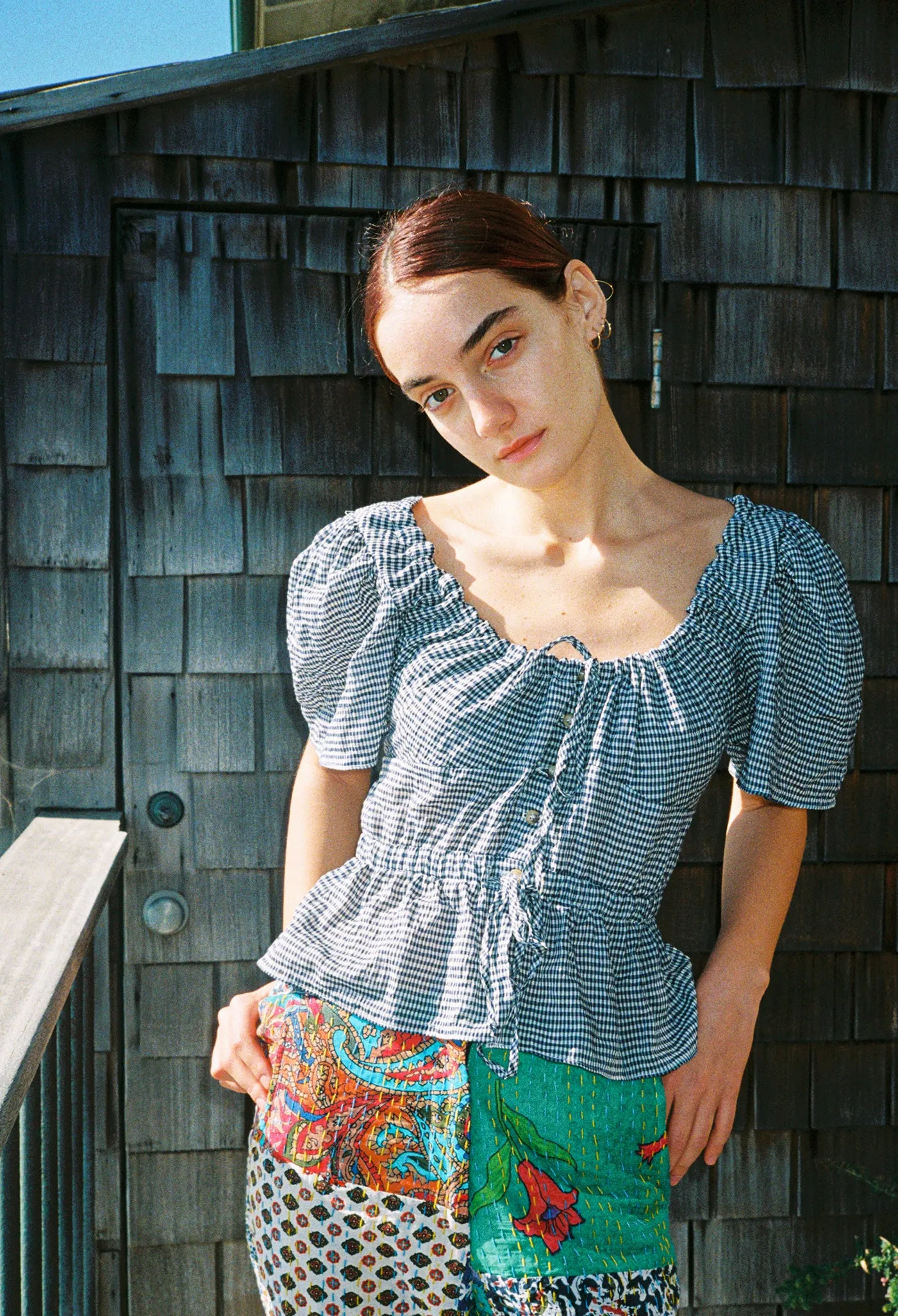 Ezio Top Gingham sold by Ciao Lucia product image thumbnail 3