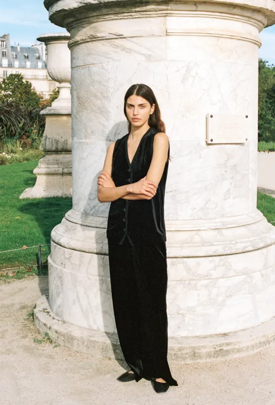 Barca Pant Black Velvet sold by Ciao Lucia