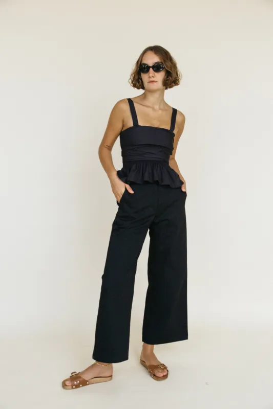 Orlando Sustainable Canvas Pant Black sold by Ciao Lucia