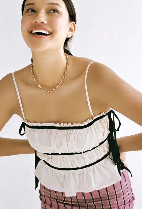 Adrina Top Cream sold by Ciao Lucia