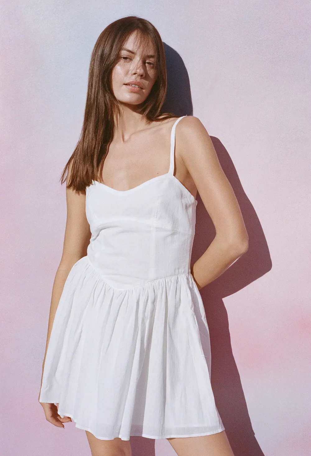 Nadja Dress White Crepe Cotton sold by Ciao Lucia product image thumbnail 2