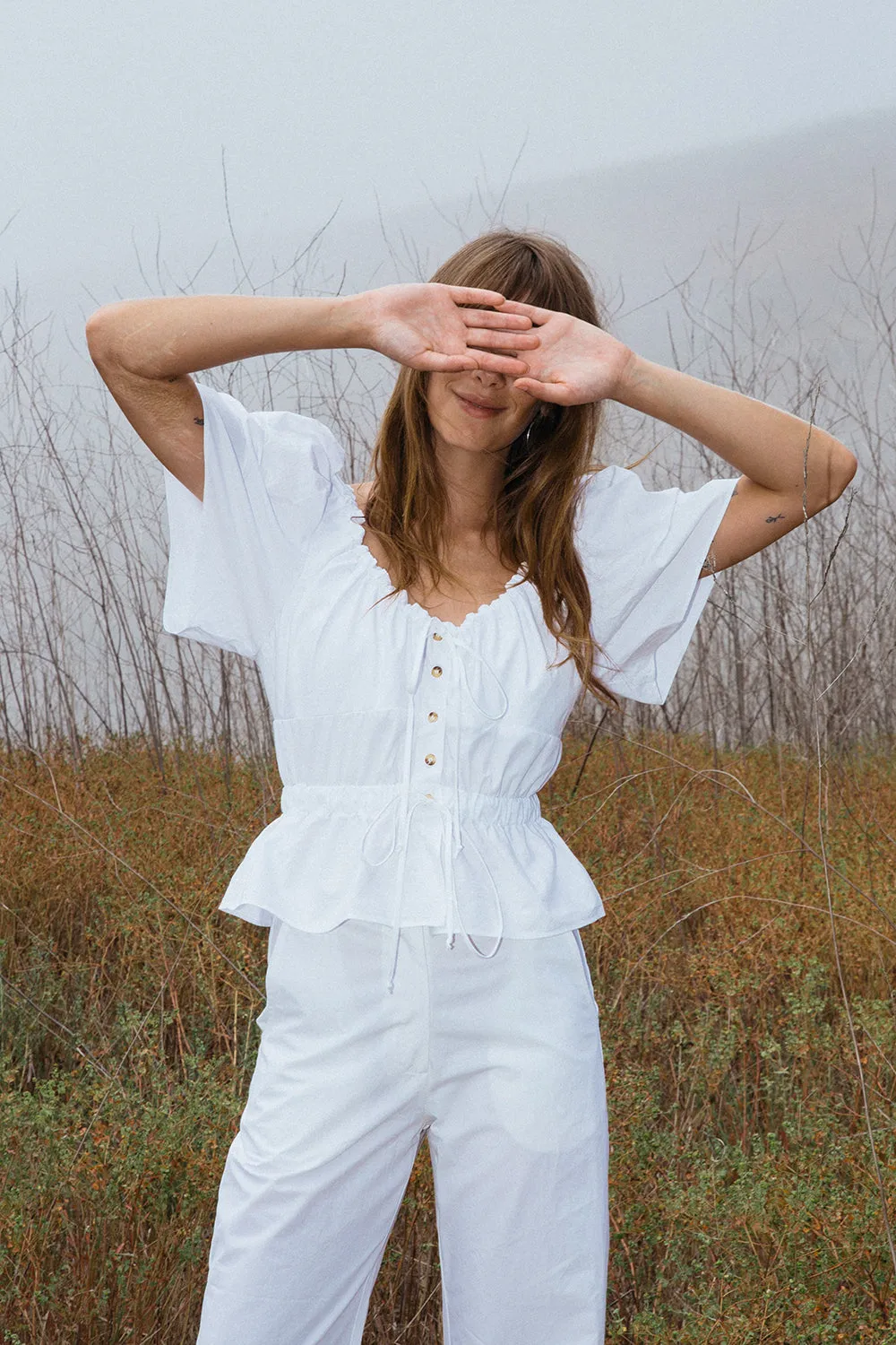 Ezio Top Washed White Cotton sold by Ciao Lucia product image thumbnail 4