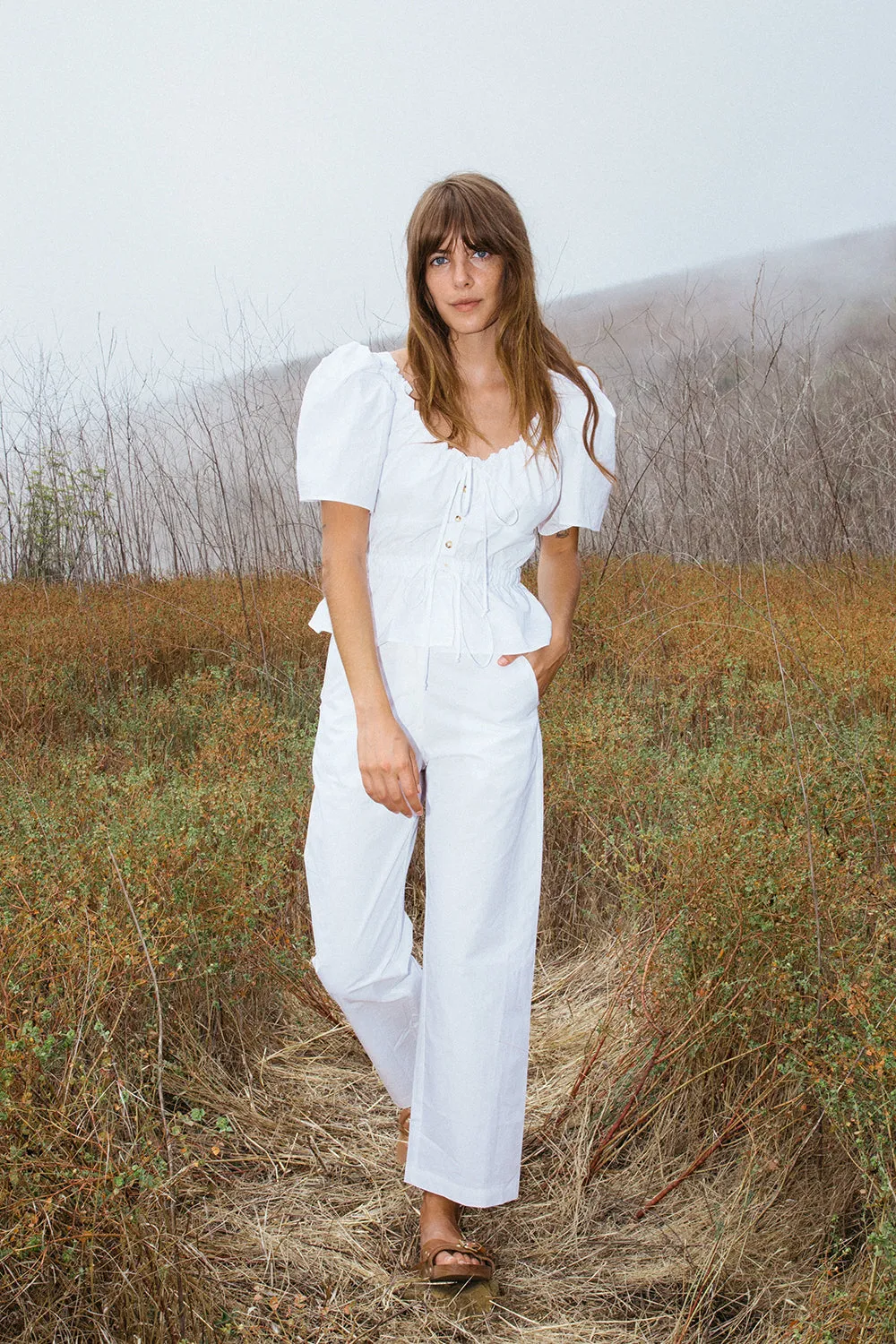 Ezio Top Washed White Cotton sold by Ciao Lucia product image thumbnail 3