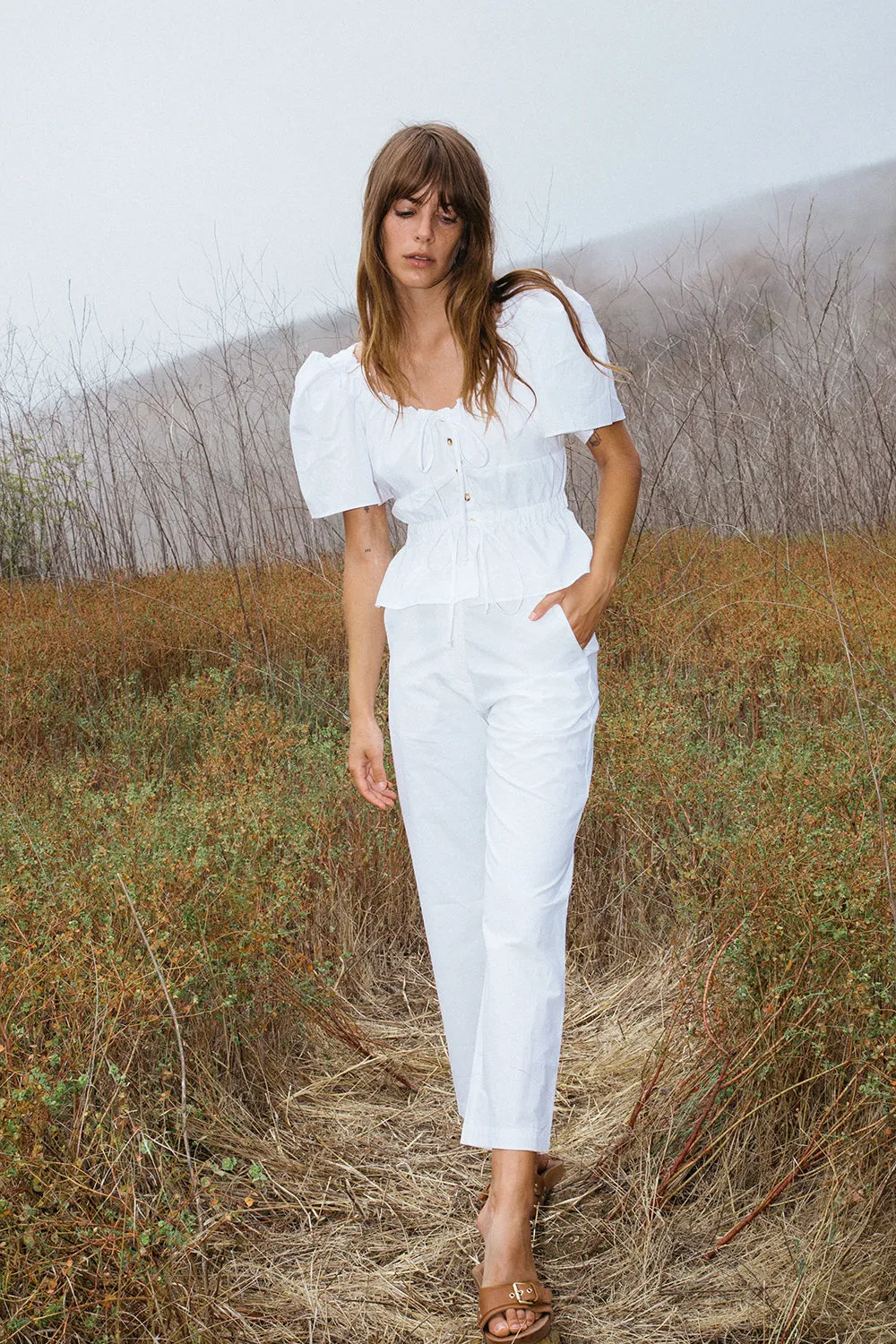 Ezio Top Washed White Cotton sold by Ciao Lucia product image thumbnail 2