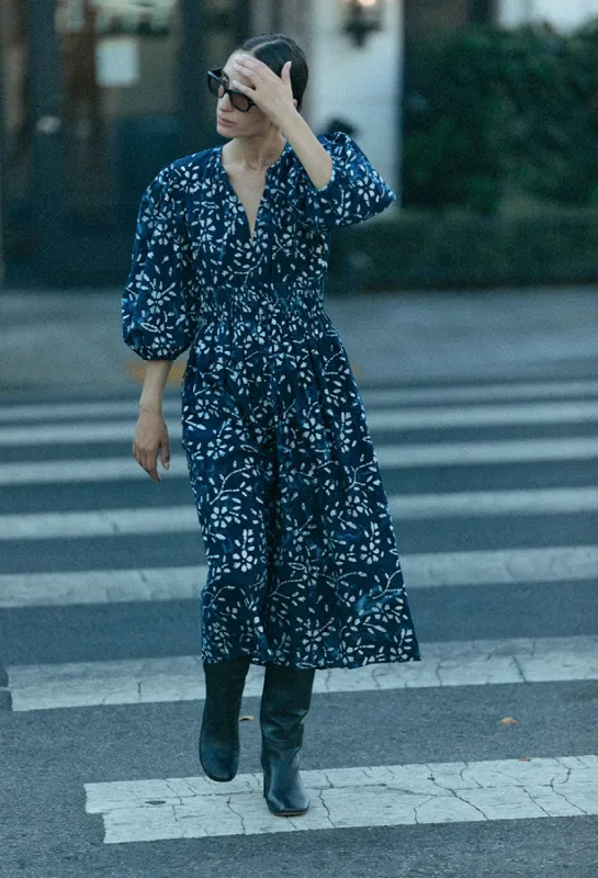 Georgina Dress Indigo sold by Ciao Lucia