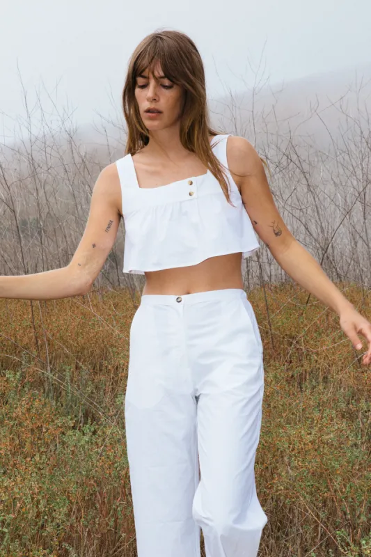 Eva Top White Cotton made by Ciao Lucia