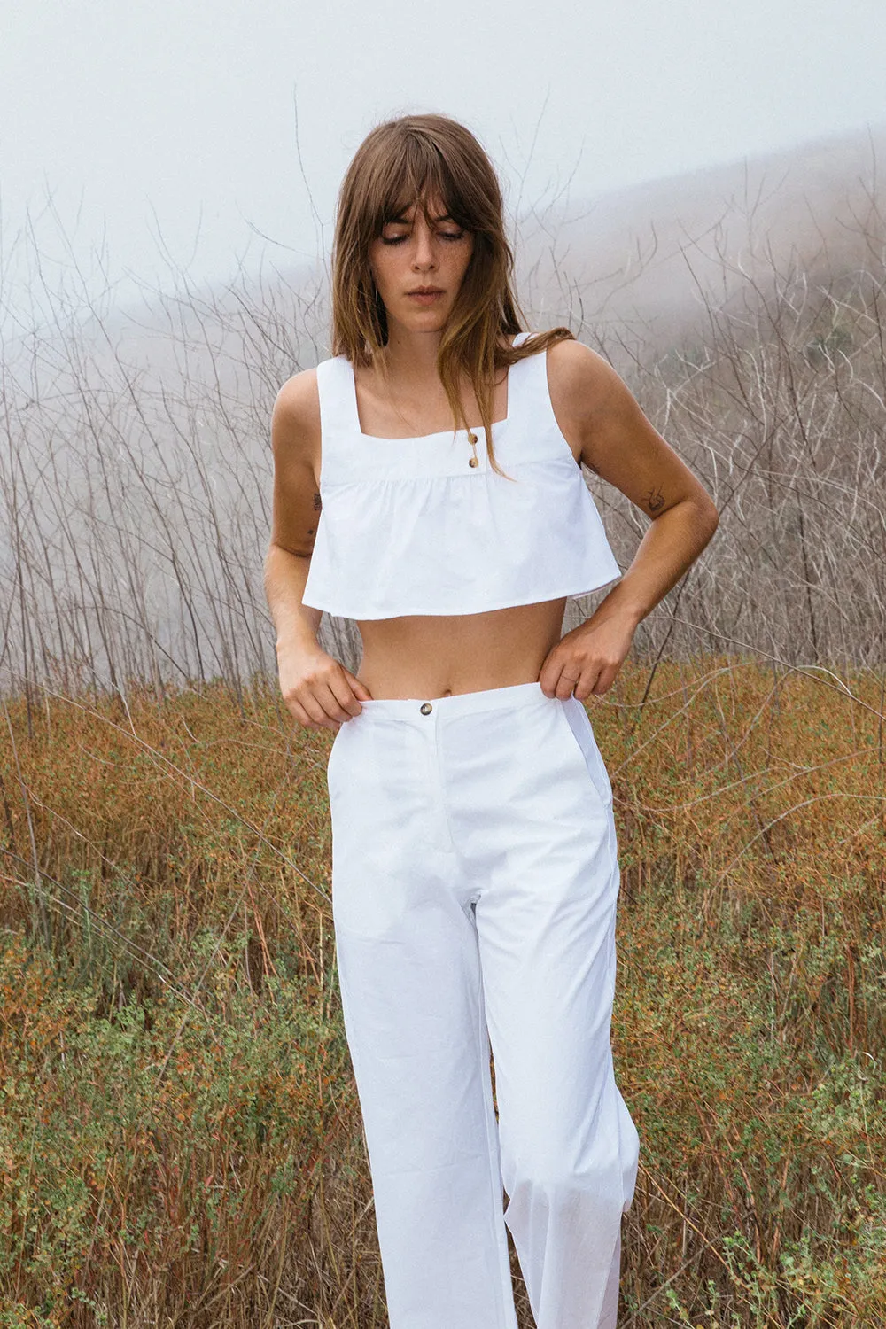 Eva Top White Cotton sold by Ciao Lucia product image thumbnail 5