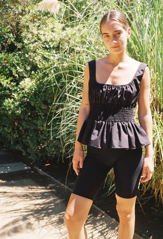 Siena Top Black Cotton made by Ciao Lucia