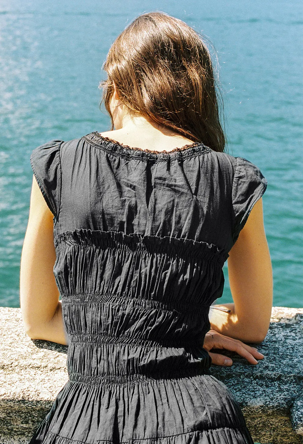 Lauretta Dress Black Cotton Voile sold by Ciao Lucia product image thumbnail 2