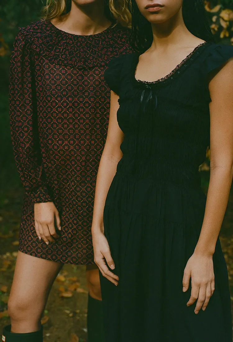 Lauretta Dress Black Cotton Voile sold by Ciao Lucia product image thumbnail 4