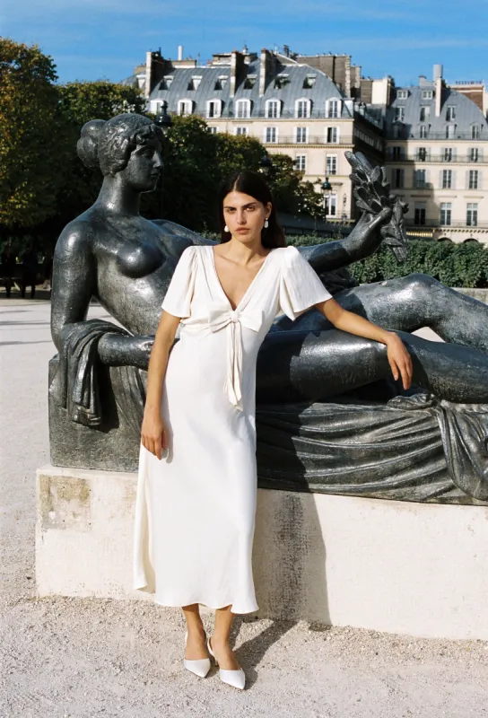 Brunello Ivory Silk Dress made by Ciao Lucia