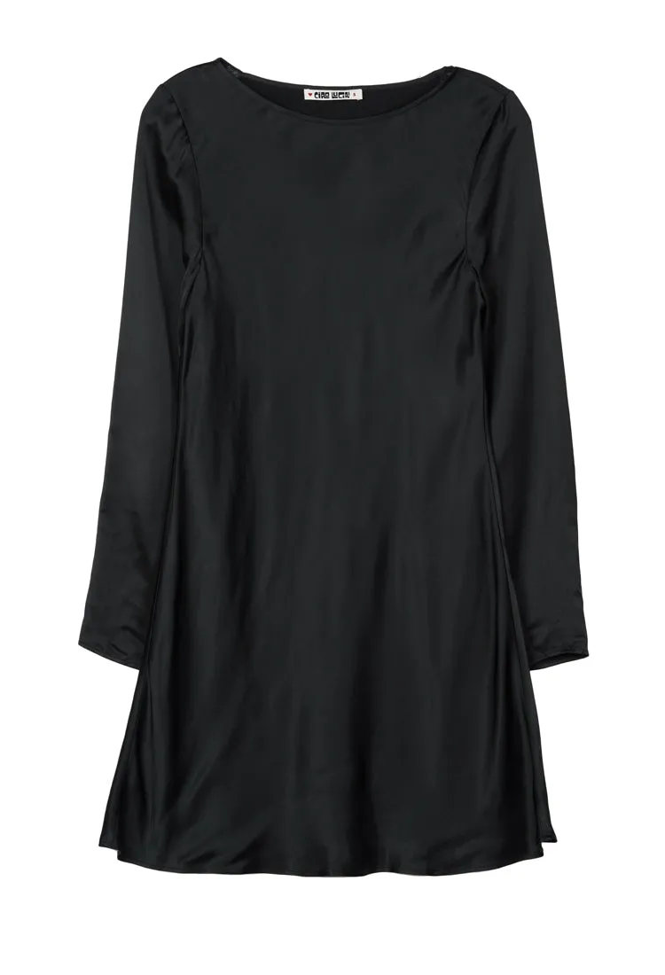 Patrice Black Satin Mini Dress sold by Ciao Lucia product image thumbnail 5