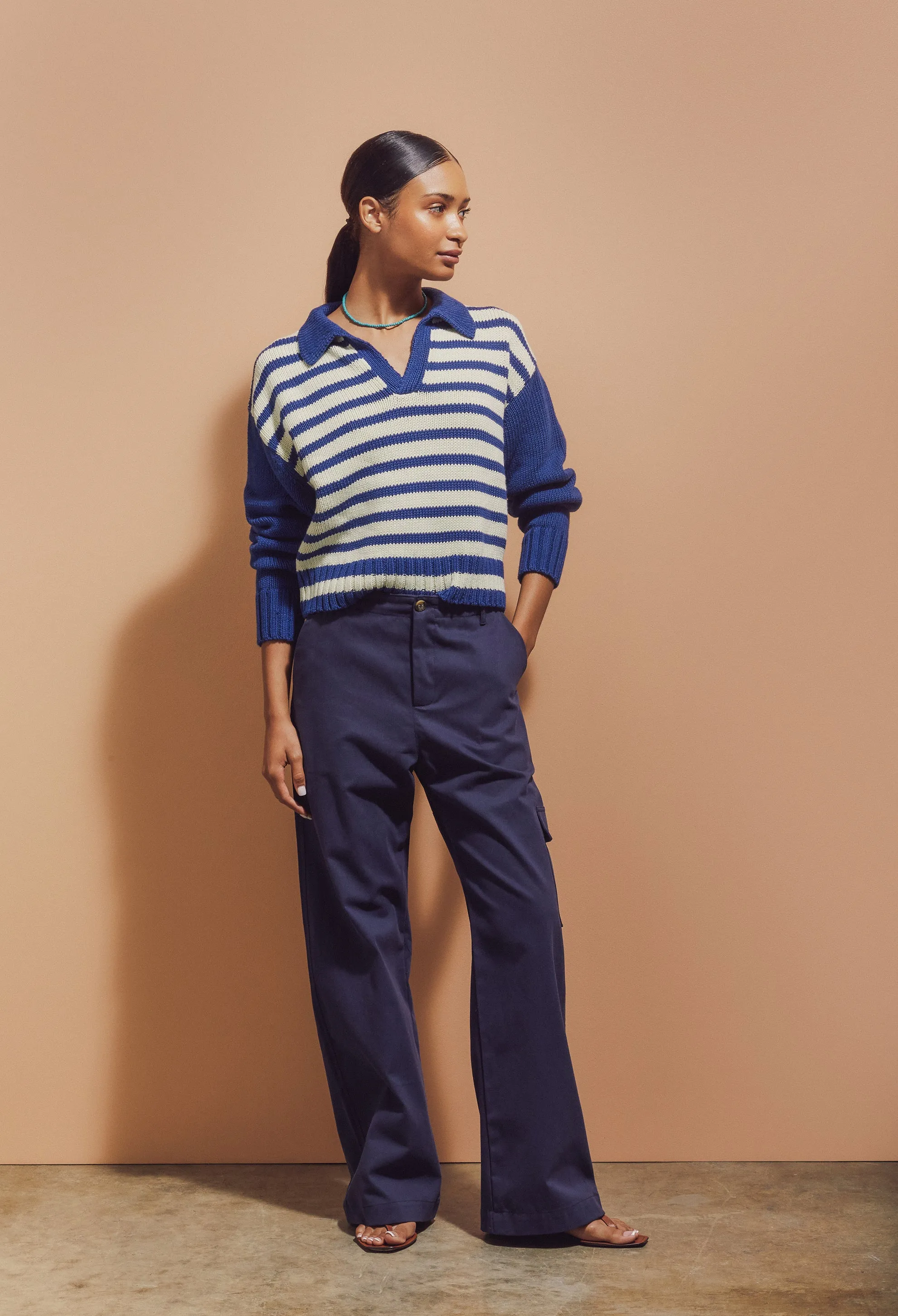 Venezia Polo Blue/Ivory sold by Ciao Lucia product image thumbnail 2