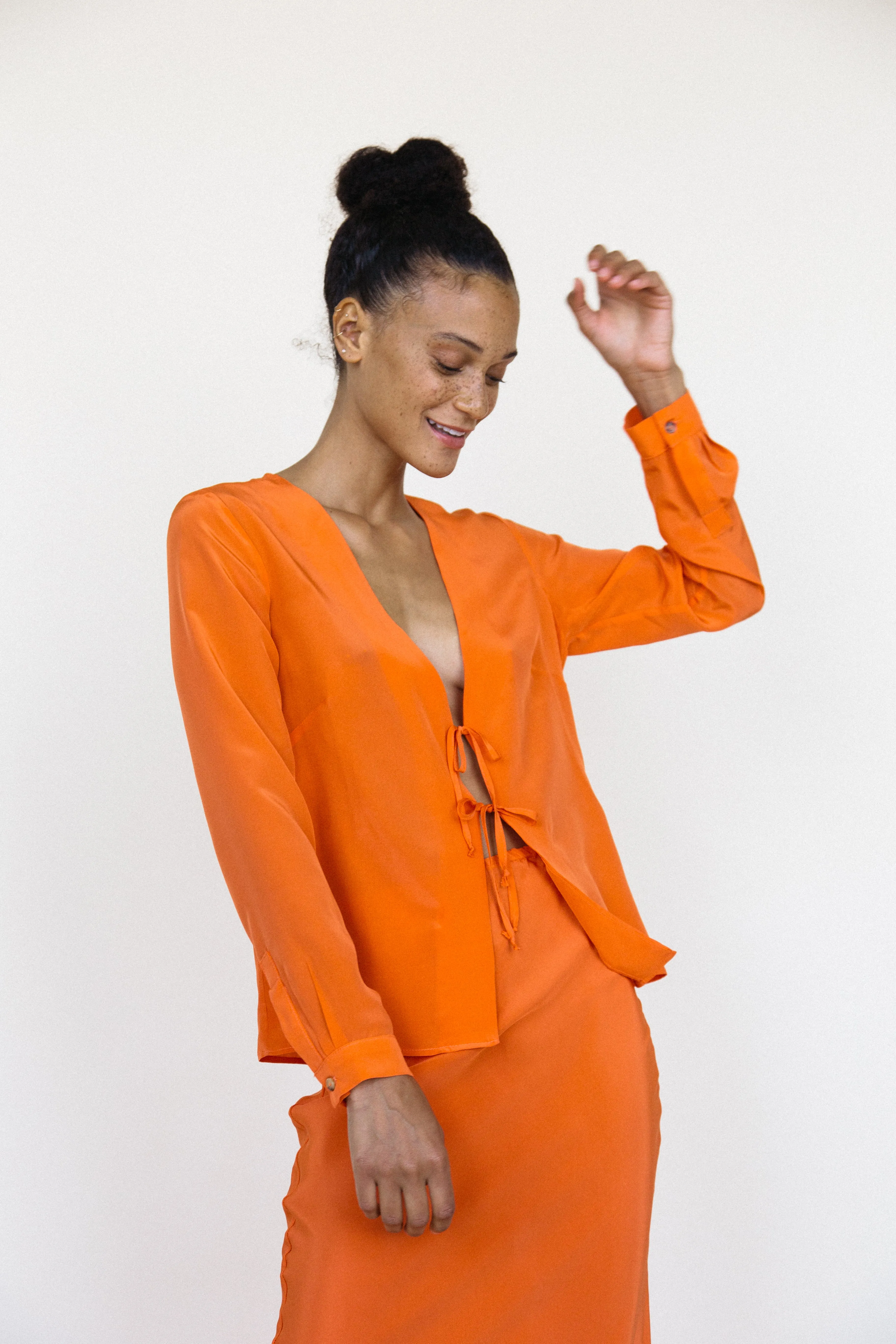 Pia Top Tomato Silk sold by Ciao Lucia product image thumbnail 2