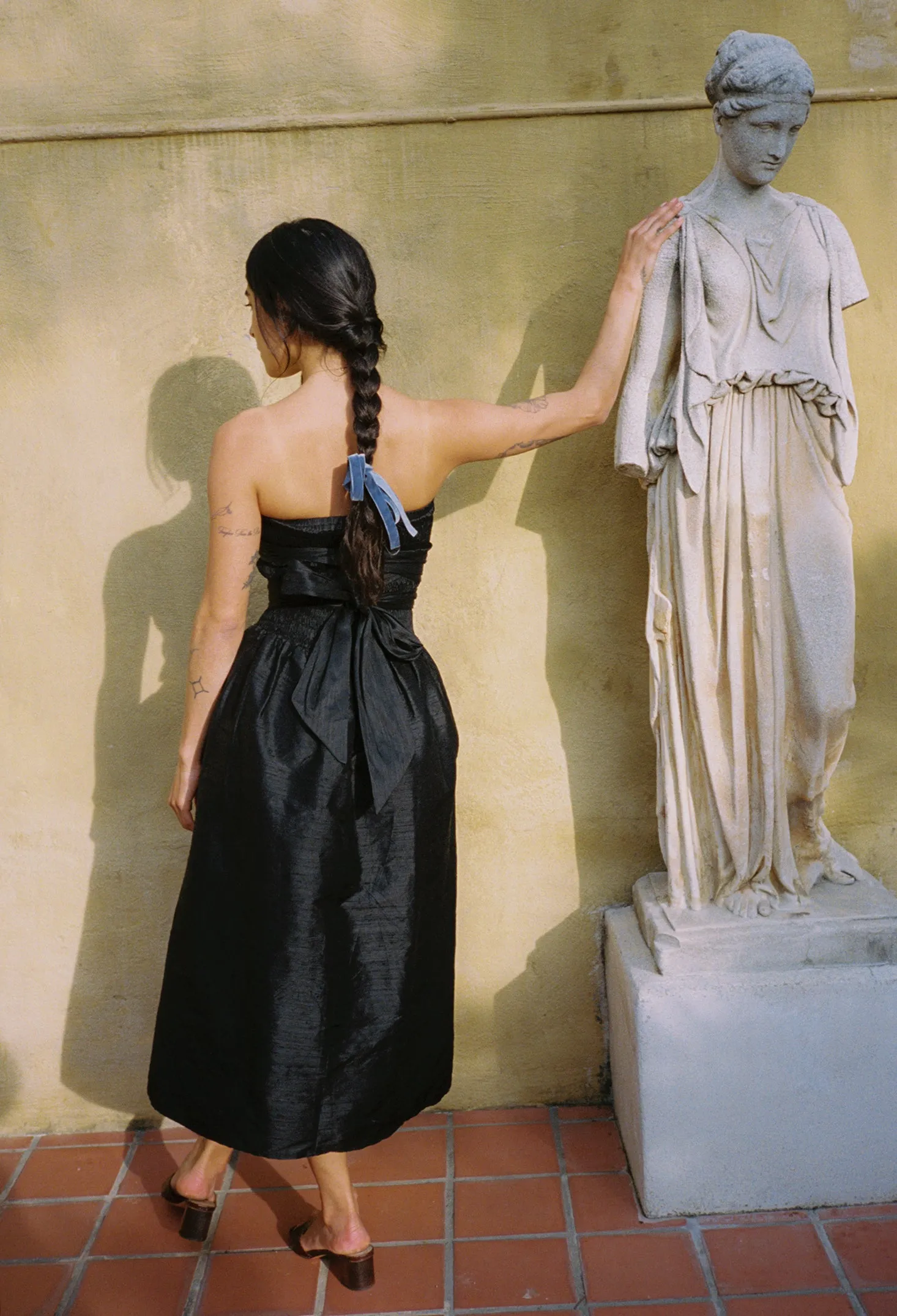 Gia Dress Black Dupioni sold by Ciao Lucia product image thumbnail 4