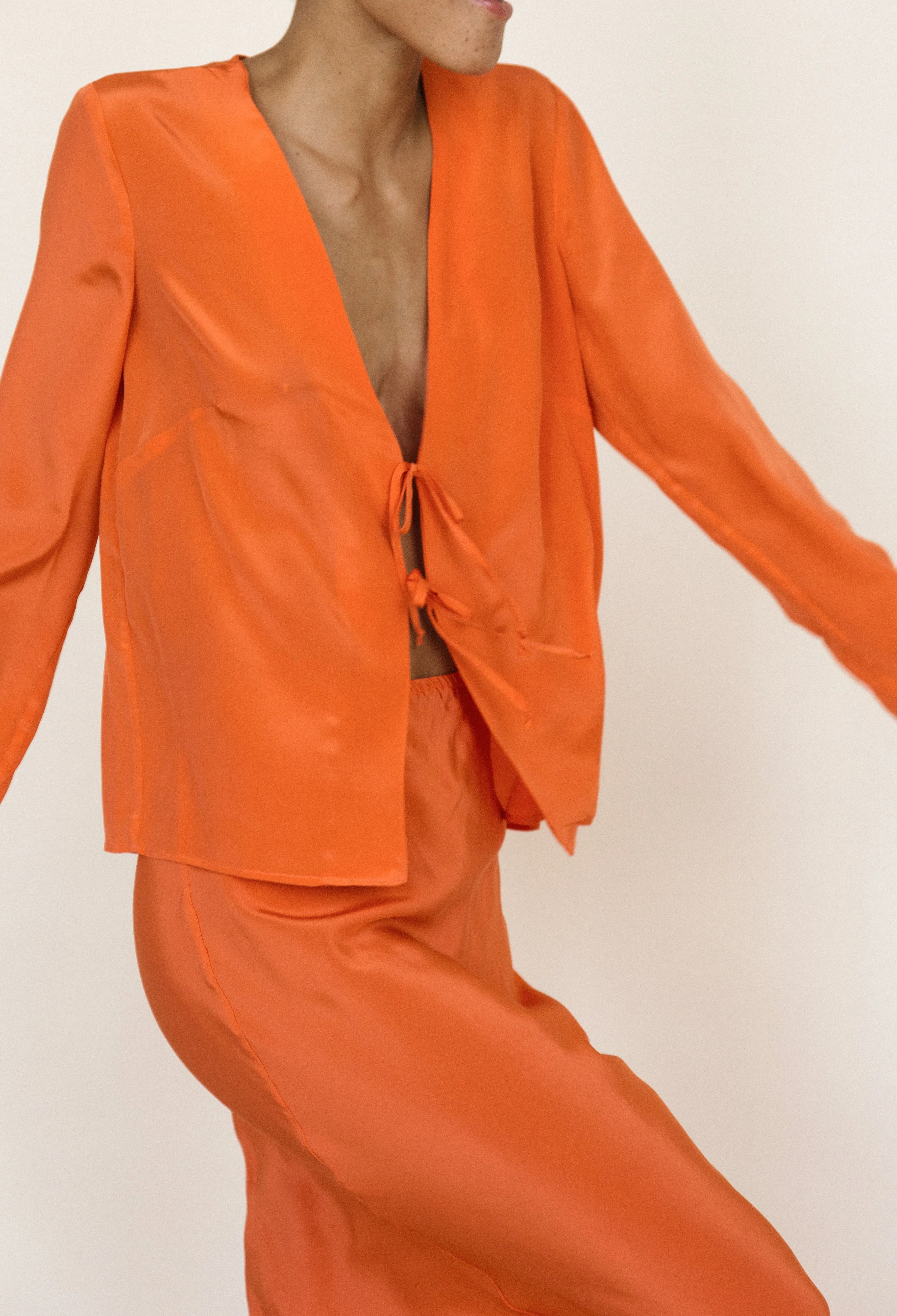 Pia Top Tomato Silk sold by Ciao Lucia