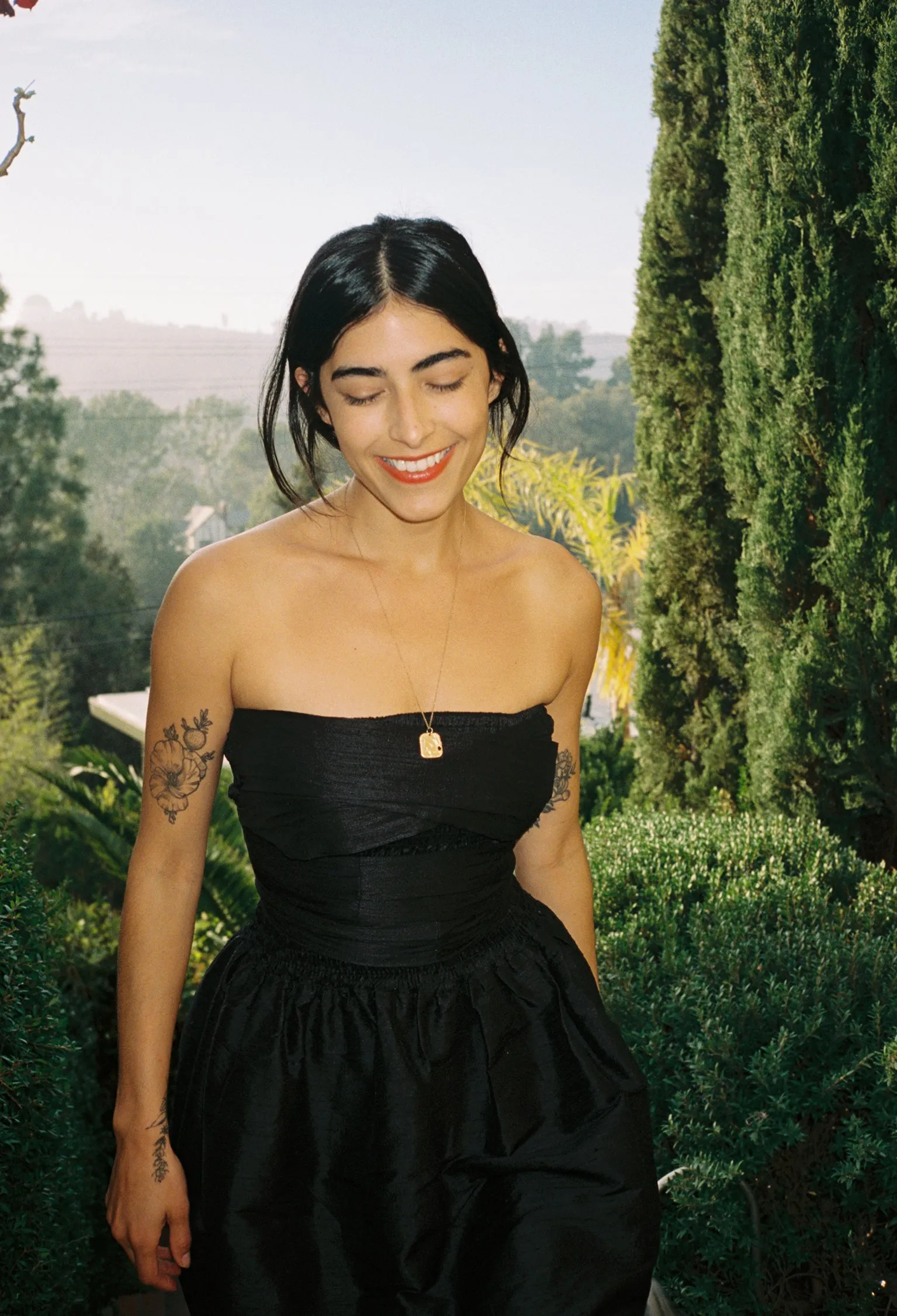 Gia Dress Black Dupioni sold by Ciao Lucia