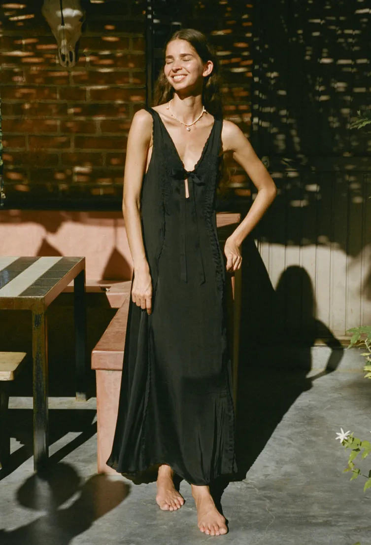 Serena Black Cupro Dress sold by Ciao Lucia product image thumbnail 4