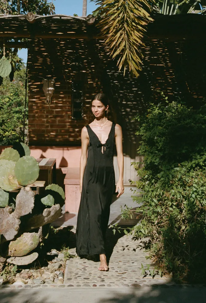 Serena Black Cupro Dress sold by Ciao Lucia product image thumbnail 5