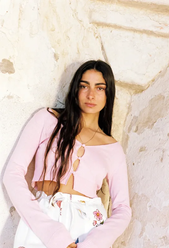 Estela Cardigan Camellia sold by Ciao Lucia