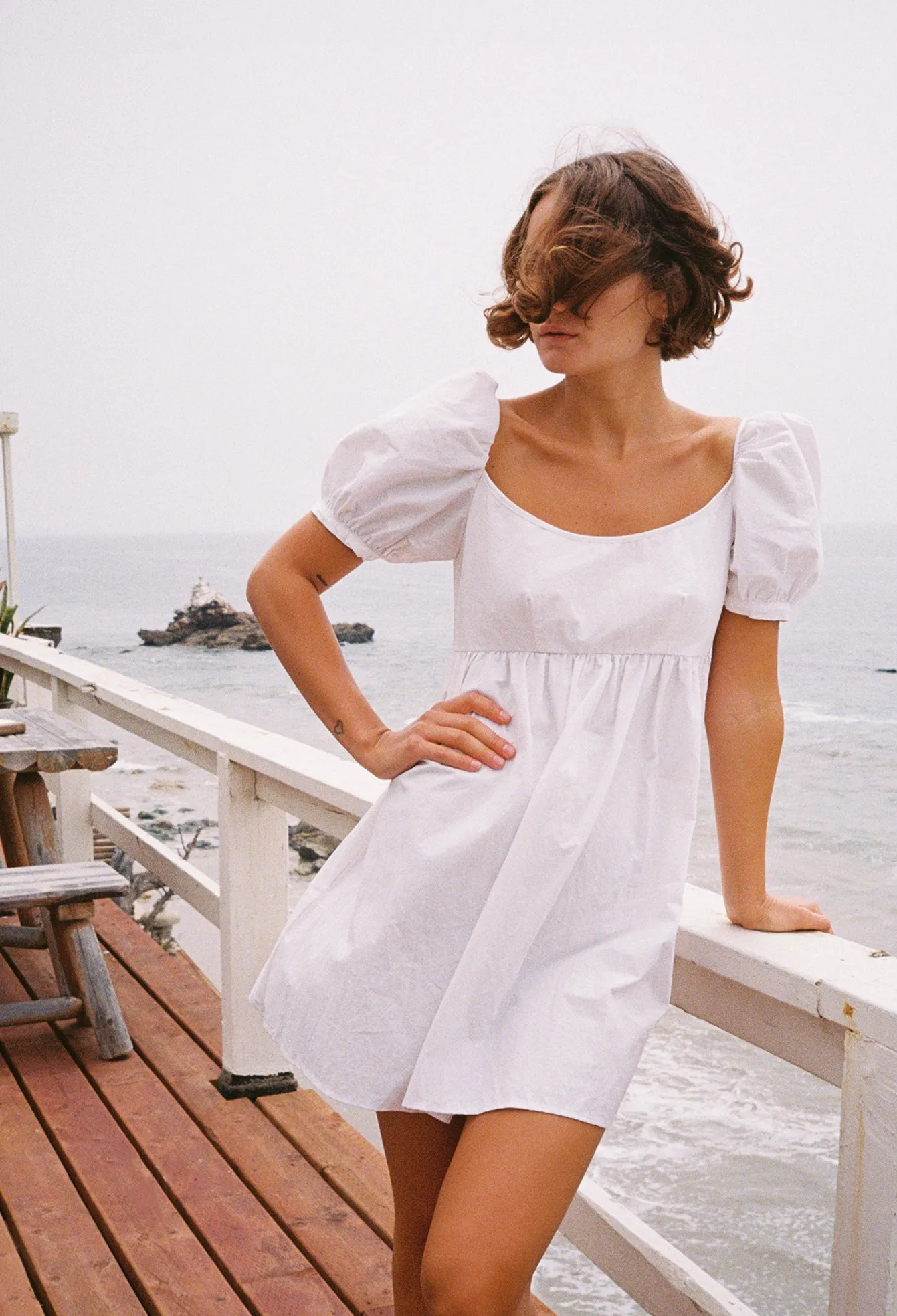 Delfina Dress Washed White Cotton sold by Ciao Lucia product image thumbnail 2