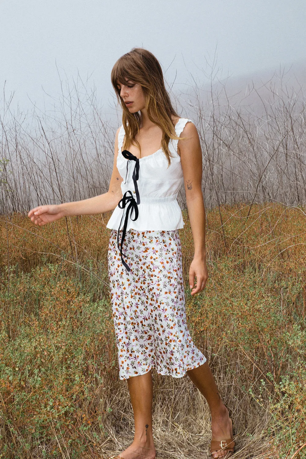 Valeria Skirt Garden Silk sold by Ciao Lucia