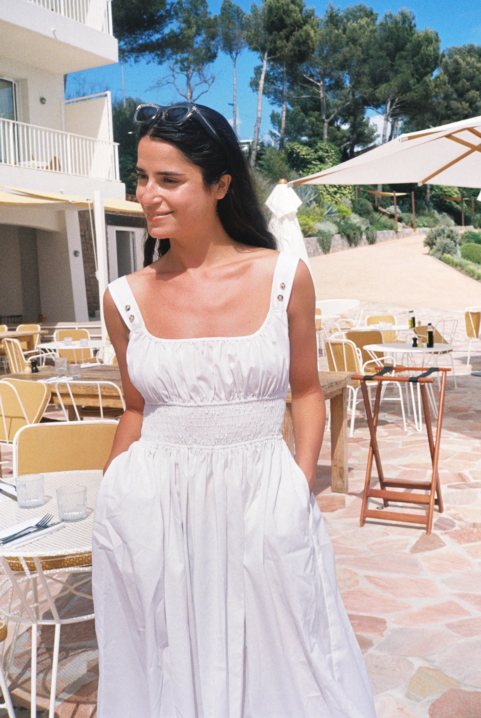 Lara Dress White Cotton sold by Ciao Lucia product image thumbnail 3