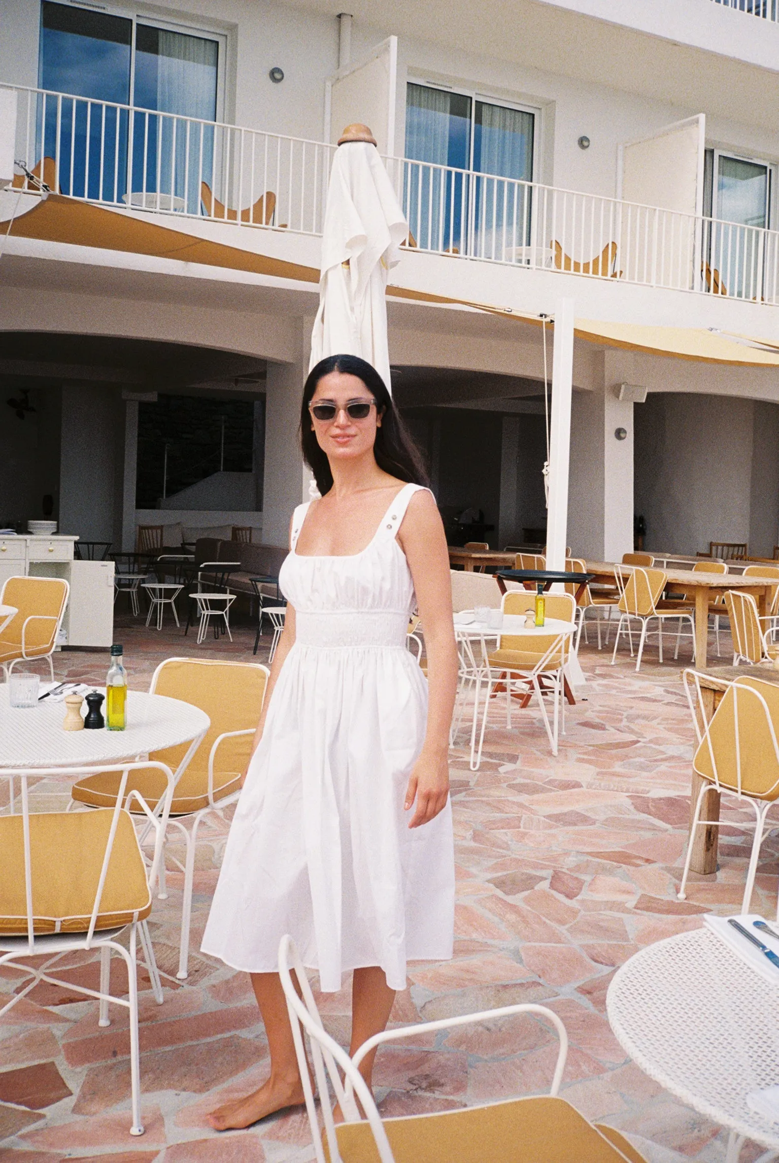Lara Dress White Cotton sold by Ciao Lucia product image thumbnail 4