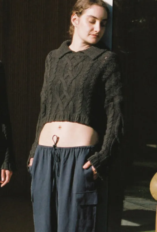 Branca Gray Cotton Pullover sold by Ciao Lucia