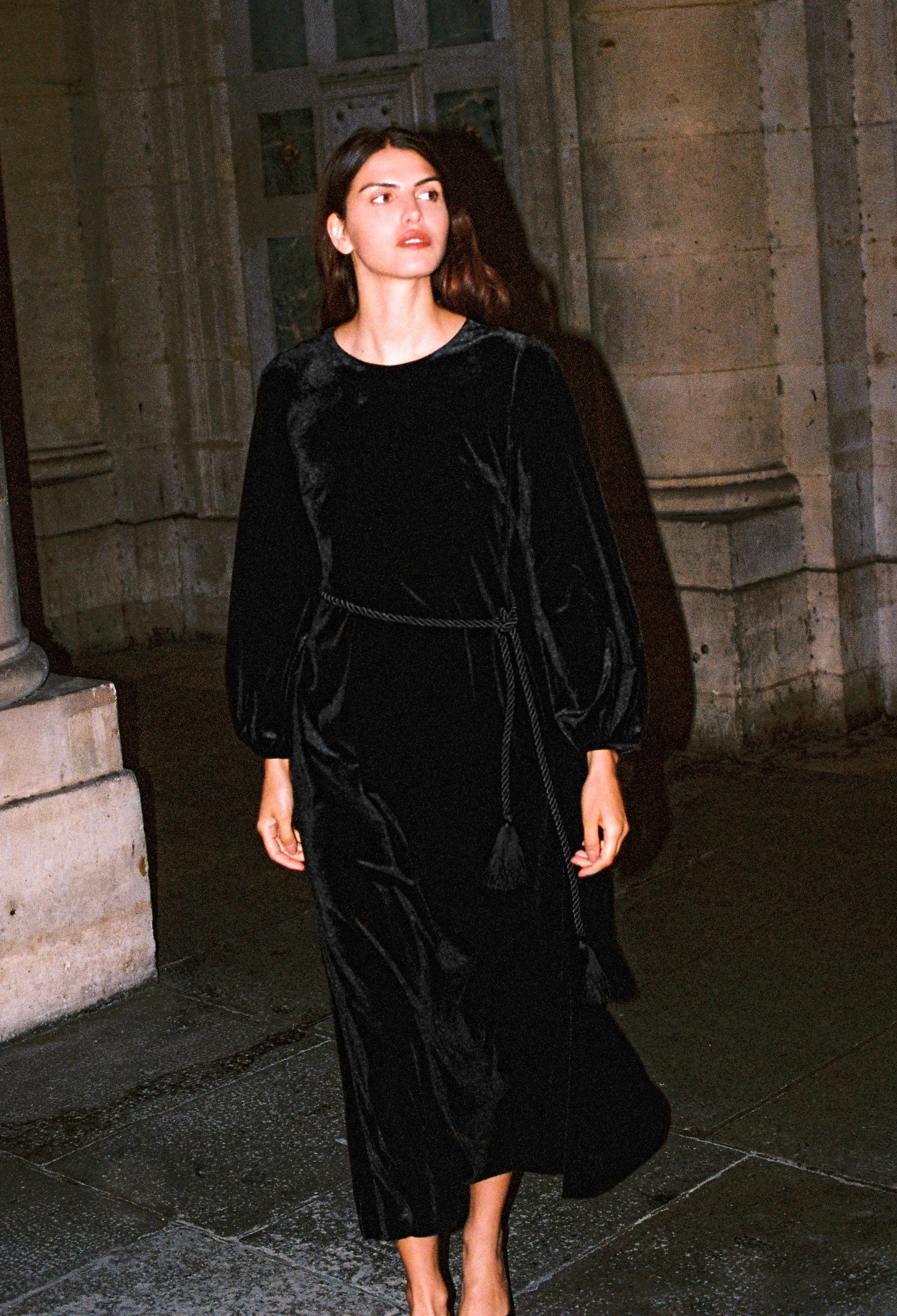 Magdalena Dress Black Velvet sold by Ciao Lucia