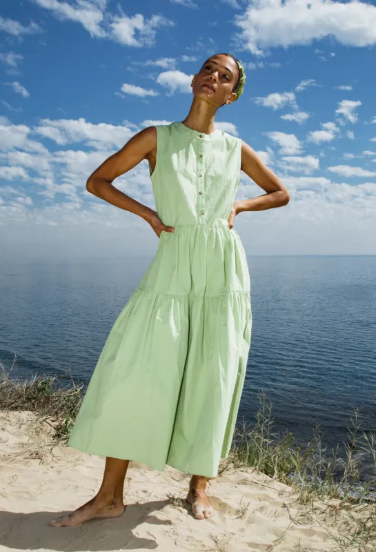 Freya Dress Pistachio sold by Ciao Lucia