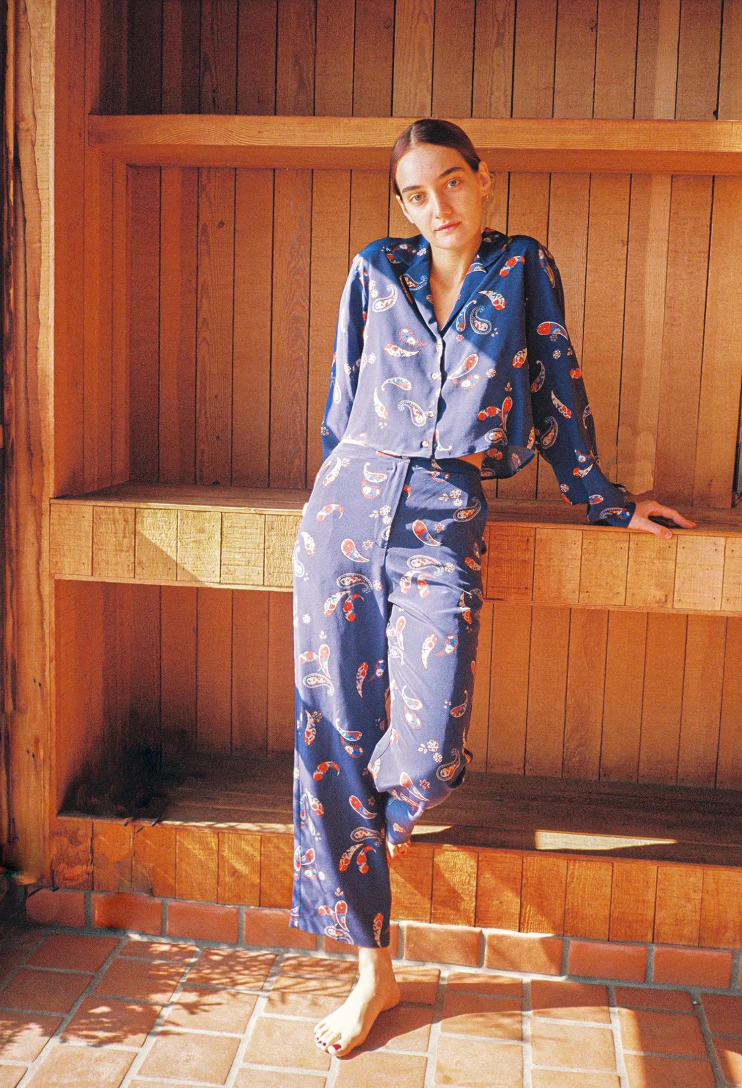 Pietro Pant Paisley Silk sold by Ciao Lucia product image thumbnail 3