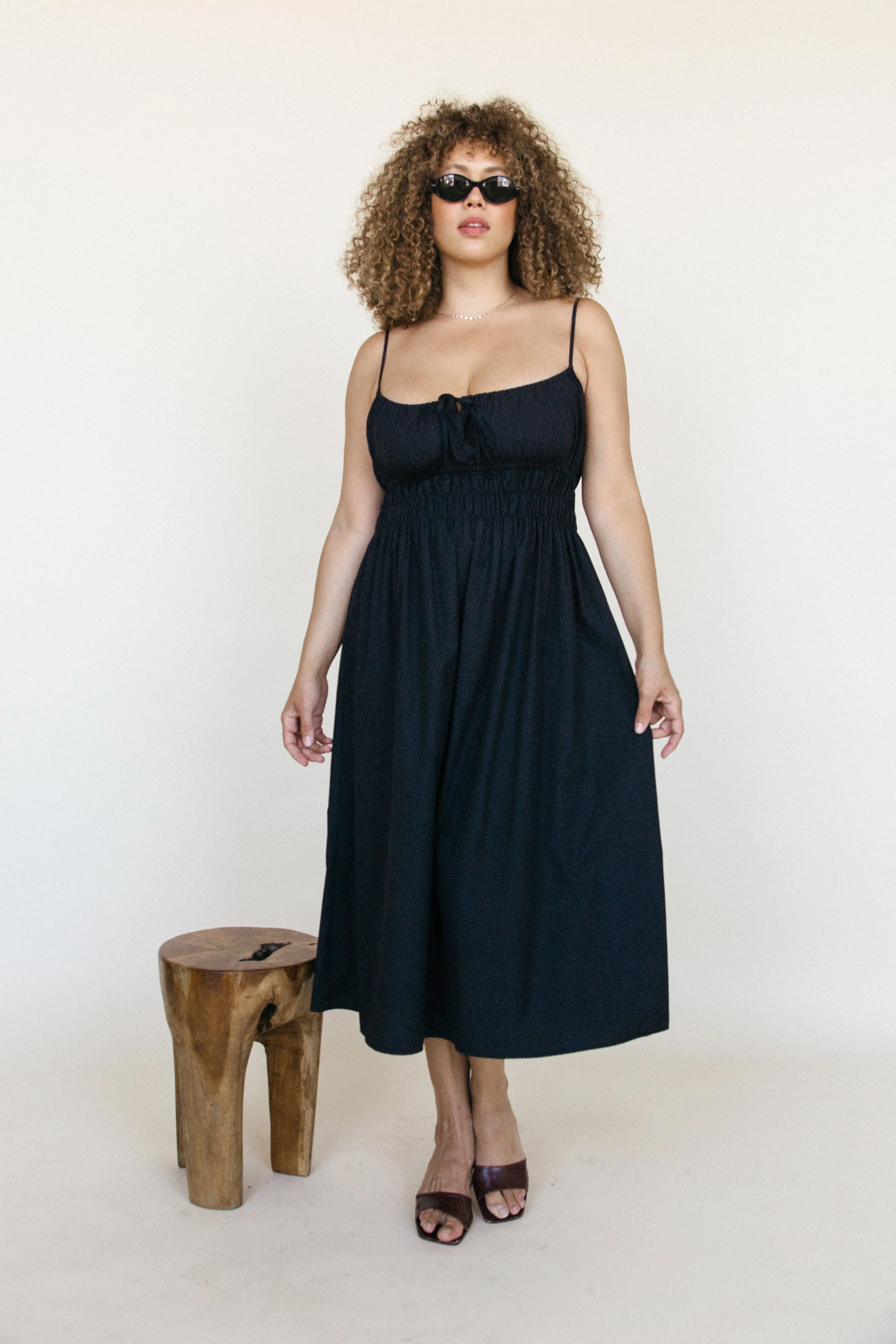 Gabriela Black Cotton Dress sold by Ciao Lucia product image thumbnail 3