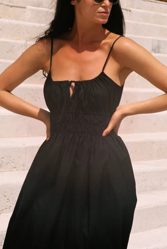 Gabriela Dress Black Cotton sold by Ciao Lucia