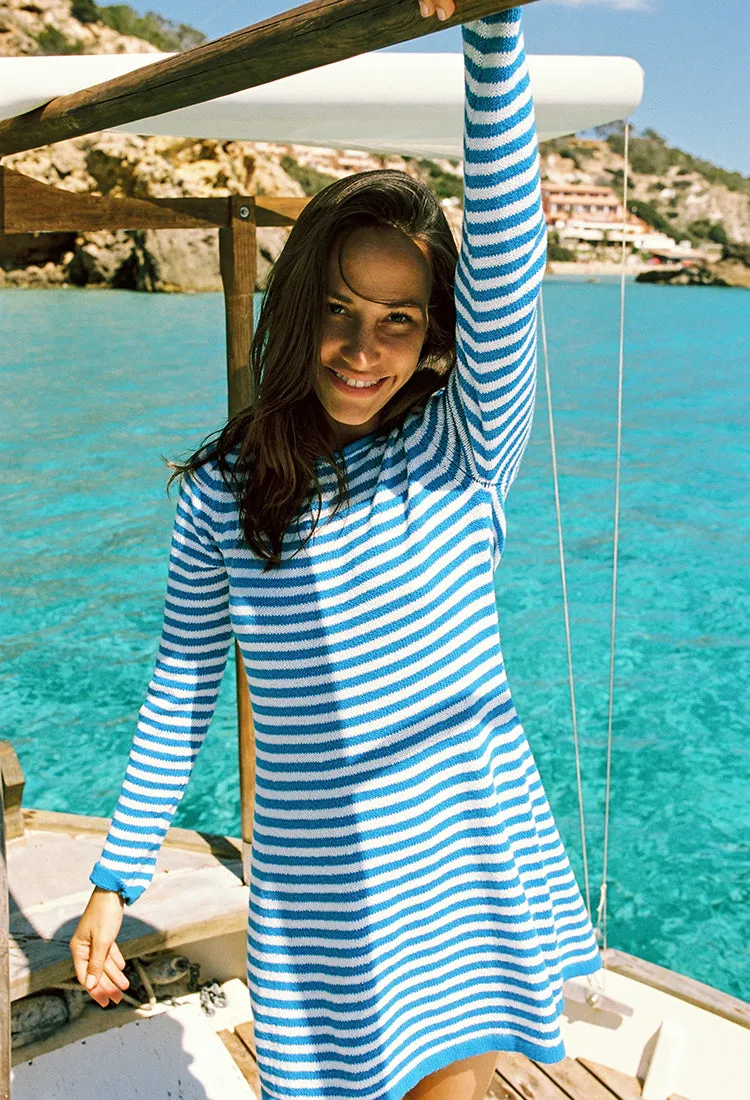 Floriana Dress Blue Stripe sold by Ciao Lucia product image thumbnail 3