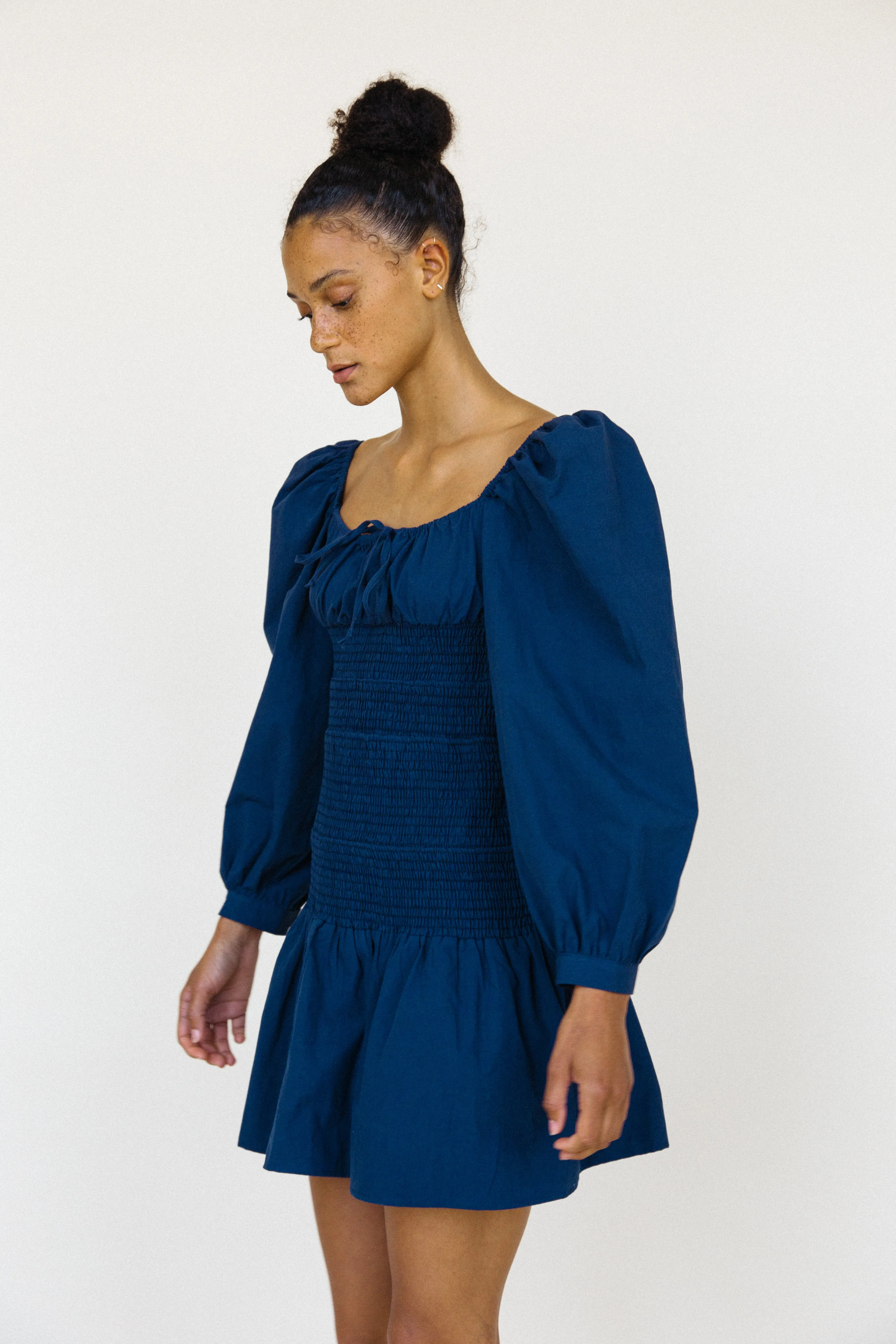 Nina Dress Navy Washed Cotton sold by Ciao Lucia product image thumbnail 5