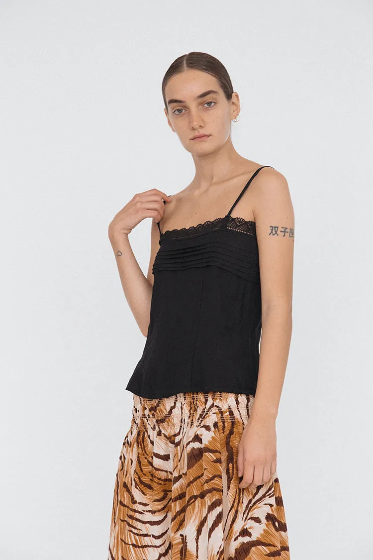 Giulia Top Black Linen sold by Ciao Lucia product image thumbnail 2