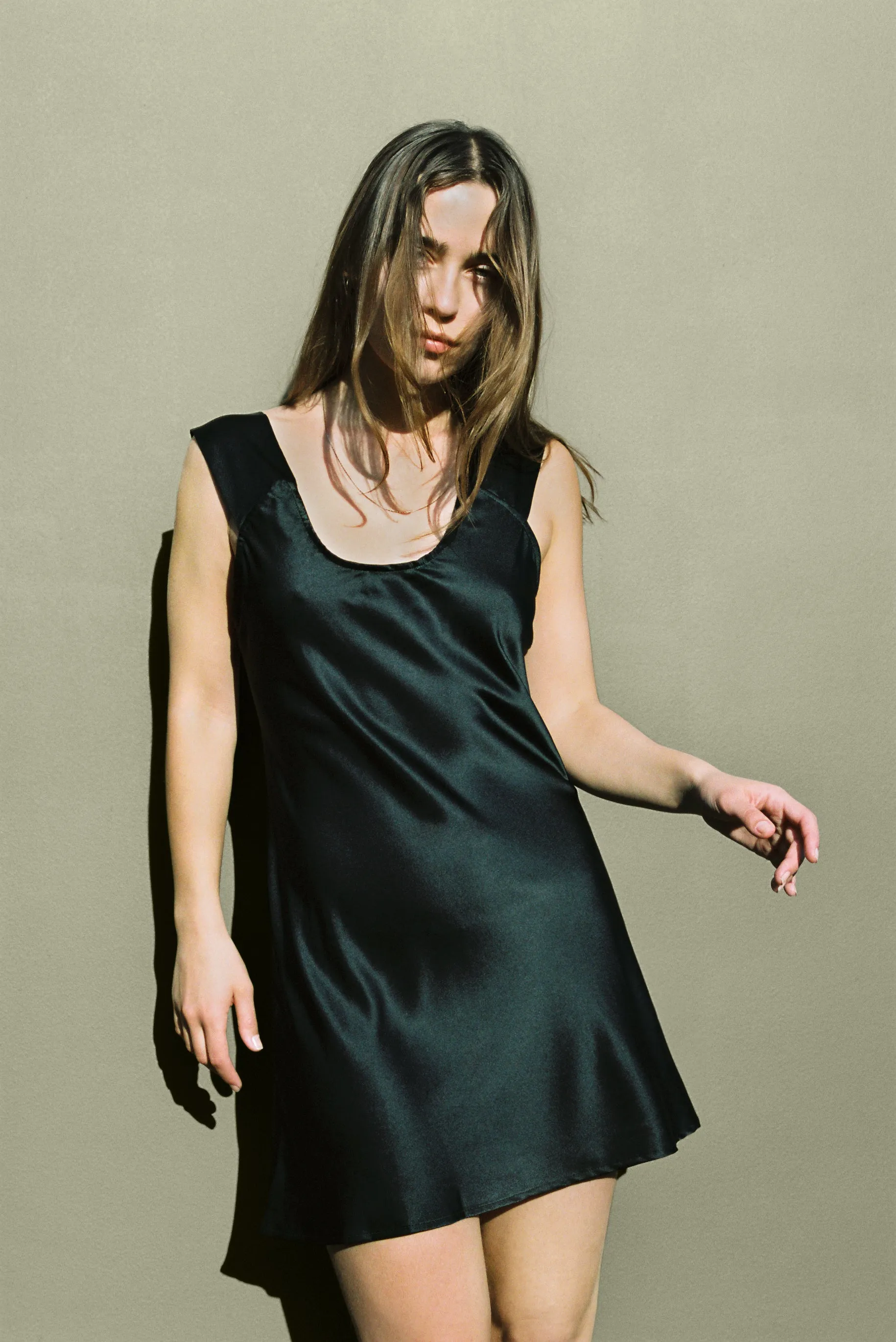 Dila Dress Black Charmeuse sold by Ciao Lucia product image thumbnail 4