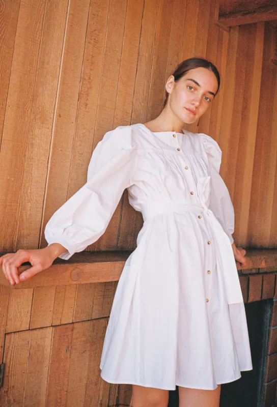 Fabiana Dress White Cotton made by Ciao Lucia